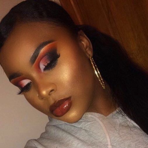 white eyeshadow looks on dark skin