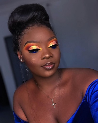 Makeup For Blue Dress Dark Skin Ideas