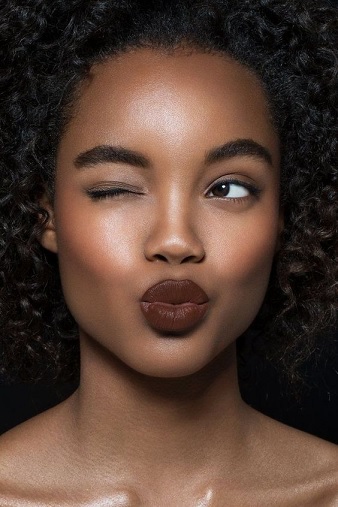 glam makeup look black girl