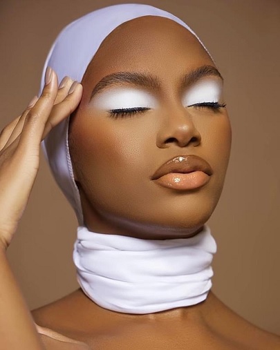 white eyeshadow looks on brown skin