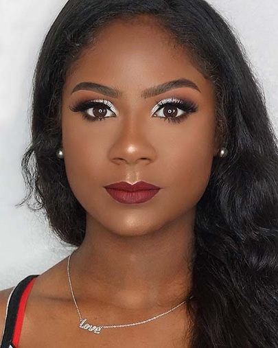 glam makeup look black girl