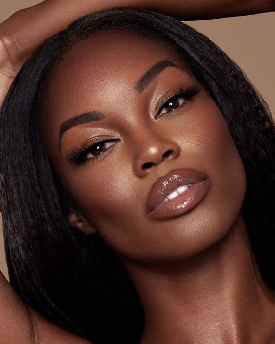 Makeup for black dress dark skin