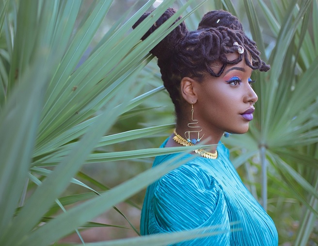 Makeup for blue dress dark skin